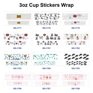 oly-89c18c8c2c0ee1630b076d48f713986f Wholesale 8pcs Fashion Bow Pattern 3oz Cup Stickers Wrap OLY Exclusive