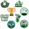Wholesale Golf Theme Embroidered Patches Polyester Thread Decorative DIY Accessory for Resale