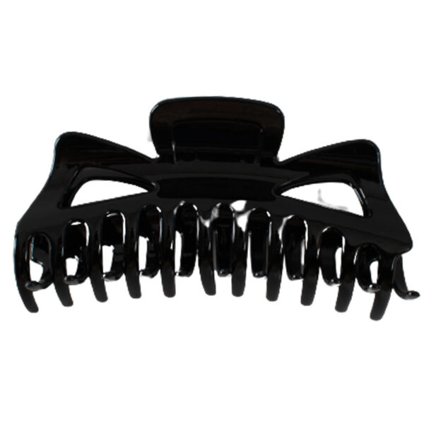 oly-89f7d96111f040a6cc6ded32e6c238f6 Wholesale 14cm Shiny Bright White Plastic Resin Hair Claw Clip Geometric Design for Thick Hair Everyday Styling