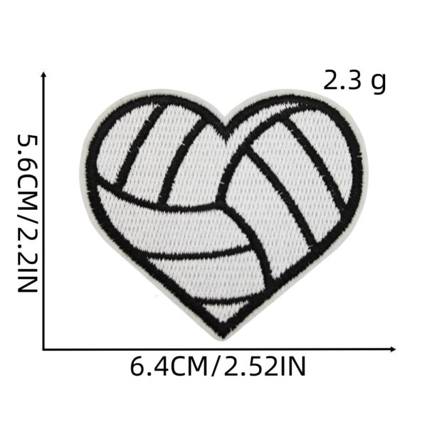 Wholesale Cute Sports Heart Embroidered Patch for Hat DIY Clothing Accessory Resale