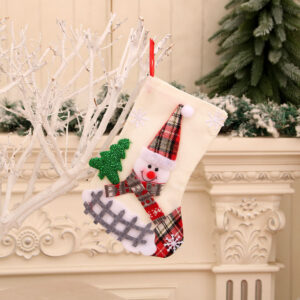 Linen fence medium socks snowman [23*15cm 21g]