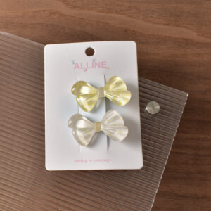 9 # Yellow series 2 large bows-2pcs