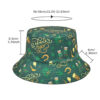 Wholesale Clover Print Bucket Hat Double Sided Sun Protection Hat for Women Casual Outdoor Travel