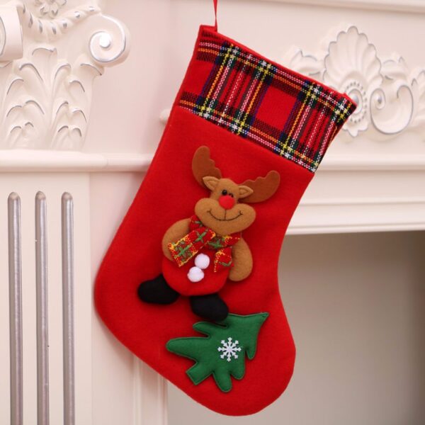 oly-8a26e8f93689a4b52a9b444f16379afb Wholesale Christmas Stocking Medium Plush Hanging Ornament for Holiday Home Decor