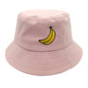 Wholesale Banana Embroidery Bucket Hat Outdoor Casual Sun Hat for Men Women