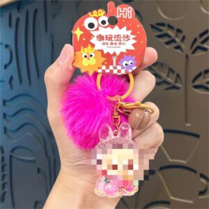 Hair ball is soaked in oil and flashes - colorful beads