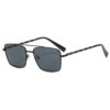 oly-8a3bfa9b032bb6c3c5f359289eec7764 Wholesale Vintage Dual Beam Metal Sunglasses for Women Black Frame Grey Lens UV400 Sun Protection Fashion Accessory