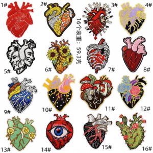 Heart patch set of 16 pieces