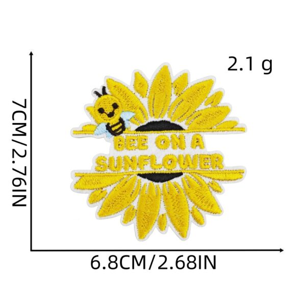 oly-8a82793630e5c796fa96325d01f88d86 Wholesale Polyester Thread Sunflower Embroidered Cloth Patch Decorative Craft Supply for Clothes