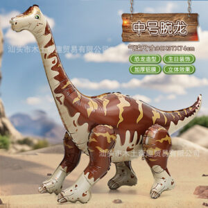 Aluminum three-dimensional medium-sized brachiosaurus-f0795