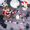 oly-8aa8542aebd2235a1d55446d57c50dc8 Wholesale Wooden Halloween Spider Web Grid Pattern Loose Beads DIY Craft Supply for Jewelry Making Gift Resale