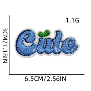 English Text Cloth Stickers