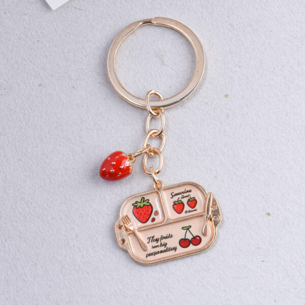 oly-8aaaac88160e87ffd65c07ed5e34e61d Wholesale Cute Strawberry Simulation Food Keychain Pendant Plastic Fashion Accessory for Bags