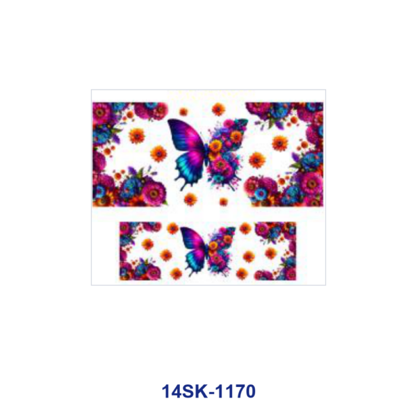 Wholesale 2/4/8pcs Watercolor Colorful Butterfly Floral Print Mini Cup Keychain Sticker