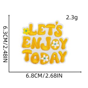 Letter flower cloth stickers 12#