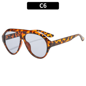 C6-leopard print frame light gray piece