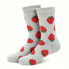 Wholesale Fruit Printed Cotton Mid Calf Socks Winter Warm Unisex Casual Boutique Resale