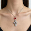 oly-8af8daa74e7e014236212160847b3e52 Wholesale Cross Pendant Necklace for Men Vintage Gothic Style Zinc Alloy Chain Jewelry Boutique Resale