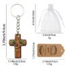 oly-8afb10f4860683336abc6bbd7fc6f6bf Wholesale Minimalist Wooden Cross Keychain with Prayer Hands and Leaf Design - Gift, Bag Charm, Jewelry Accessory