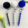 oly-8b184977b03883ebdf2fd49df58ce185 Wholesale Pom Pom Gold Metal SelfDefense Keychain Set Wedding Gift Keychain Accessory