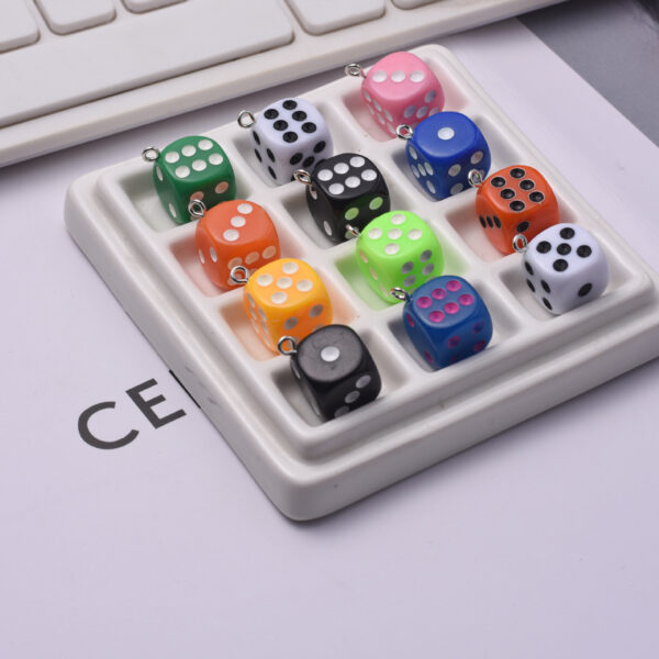 oly-8b26ca4e39c401a76207bdd2e2e5f4cb Wholesale Acrylic Solid Color Dice Beads for Bag Charm Keychain DIY Accessories