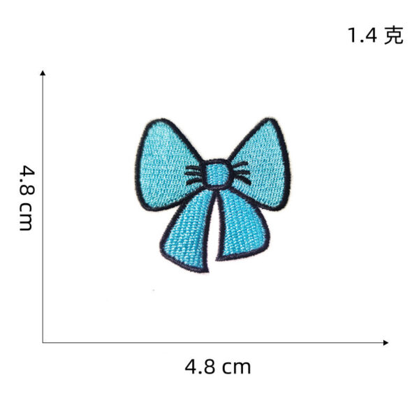 Wholesale Chic Bow Embroidery Patches, 20-Pack Cloth Stickers for Clothing DIY Accessory