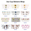 oly-8b8bd2e71a2f6102aaaa7fdd92d36221 Wholesale 8pcs Mixed Spring Animal Floral Cartoon Print 3oz Cup Stickers Wrap