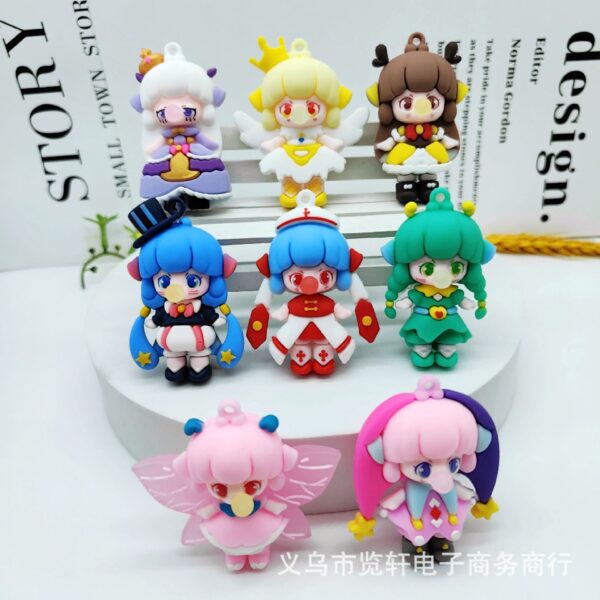 oly-8b92f899dd0484170c902606b9ac07a6 Wholesale Cartoon Bubble Fairy Princess Keychain 3D PVC Bag Charm for Gift Boutique Resale