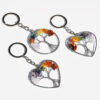 oly-8b9572dd912a5422eafb5f03f510d4cb Wholesale Natural Crystal Heart Tree Pendant Keychain - Colorful Crushed Stone Jewelry Accessory for Car Keys