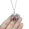 Wholesale Gothic Hollow Castle Pendant Necklace Silver Zinc Alloy Punk Jewelry Accessory
