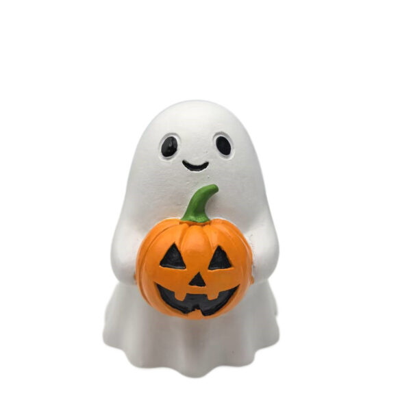 Wholesale Halloween Ghost Holding Pumpkin Resin Statue, Party Decoration Gift for Home