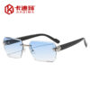 oly-8bbe4dfc502aa686dd50cf1d1215407c Wholesale Chic Rimless Cut Edge Square Sunglasses UV400 for Travel and Daily Use