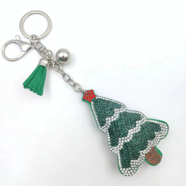 oly-8bc56e7ffe197d89fc33fd517ad18b4c Wholesale Christmas Tree Keychain Korean Velvet Rhinestone Decorative Accent