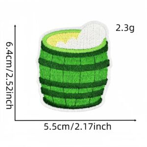 Green cloth stickers 6#
