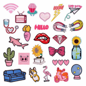 Wholesale Cute Cartoon Iron-On Embroidery Patches for Clothing Decoration Craft Supply