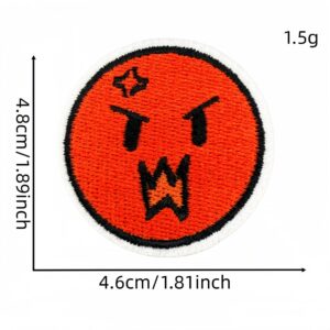 Round expression cloth sticker 3#