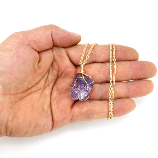 oly-8bf27f1065584057f0740f803c664dc7 Wholesale Leaf Design Irregular Agate Pendant Necklace Fashion Accessory Boutique Resale Gift