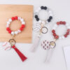 oly-8c26617de74246fd18c7df18d5021a29 Wholesale Silicone Football Wrist Keychain with DIY Beads Trendy Fashion Accessory for Gift or Everyday Use
