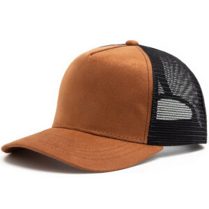 Camel black - plain suede baseball cap / Adjustable