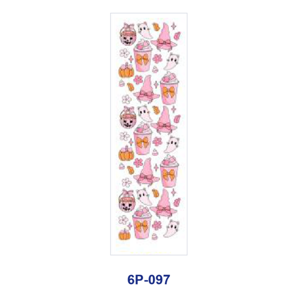 Wholesale 2/8/16pcs UV DTF Stickers Smile Dog Mushroom Pumpkin Ghost and Cartoon Print Pen and Bookmark Stickers