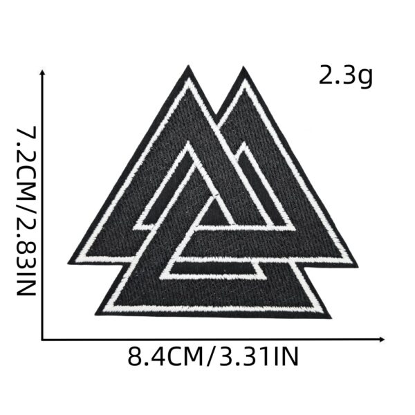 Wholesale Polyester Thread Embroidered Iron-On Patch Viking Design Fashion Repair Patch for Coats