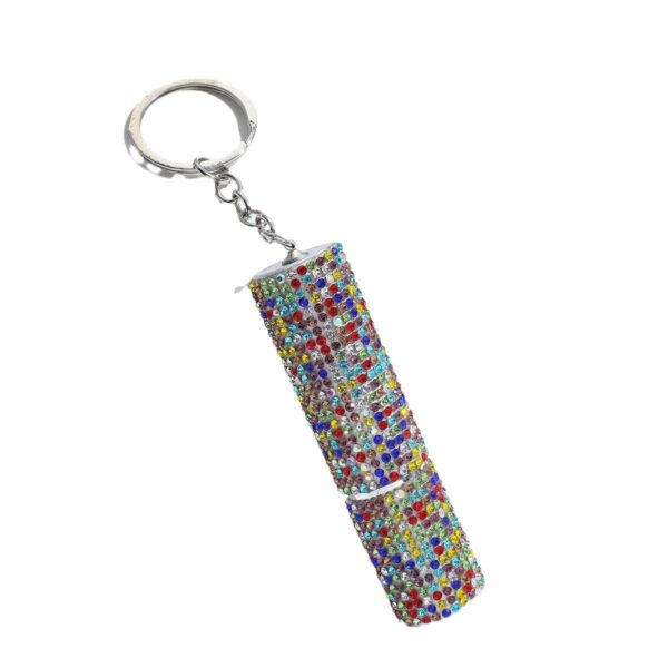 Wholesale Alloy Rhinestone Perfume Bottle Keychain Pendant, Creative Gift for Women