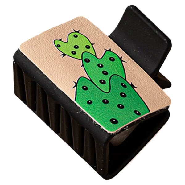 Wholesale Western Cactus PU Leather Acrylic Hair Claw Clip Fashion Hair Accessory for Women Trendy Gift