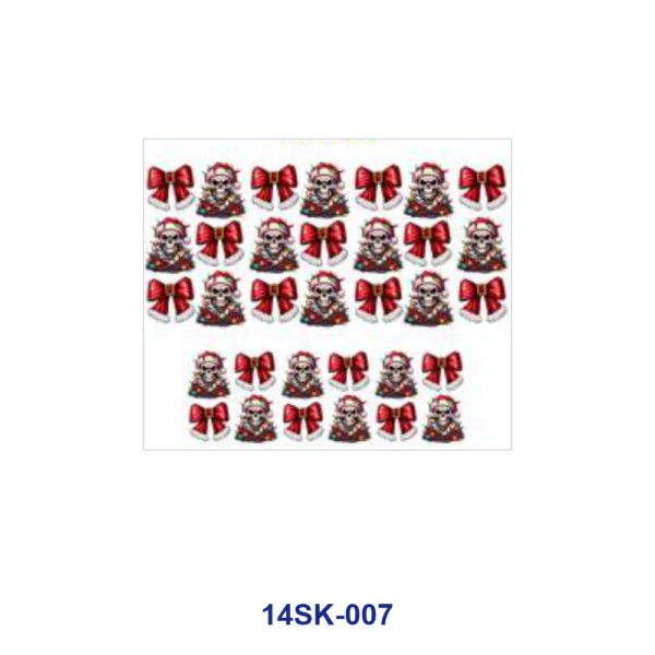 oly-8c7f4cb4e7cd31d0aa582e75b22ea94b Wholesale 2/4/8pcs Christmas Santa Bow Mini Cup Keychain Sticker