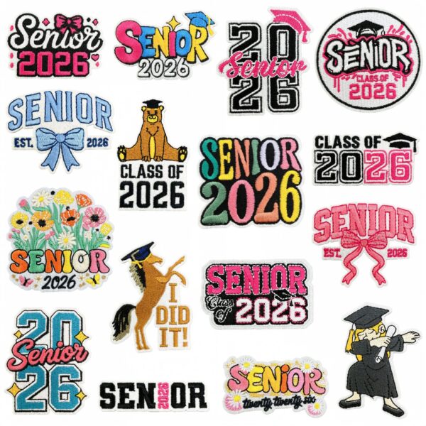 oly-8c9095095e02b57d309bb8063f3e64ac Wholesale Embroidered Graduation Applique Patches Decorative Accent for DIY Craft