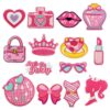 Wholesale Pink Cartoon Princess Embroidered Patch Fashion Accessory for Clothing Bags