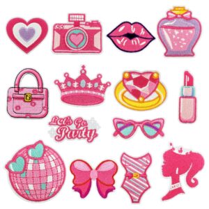 oly-8c93e248920a7f5e8ca4a7853a0973de Wholesale Pink Cartoon Princess Embroidered Patch Fashion Accessory for Clothing Bags