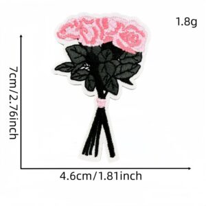 Cartoon black and pink fabric applique 22#