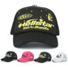 Wholesale Trendy English Letter Printed Mesh Cap Fuchsia, Adjustable, Unisex, for Gift or Boutique Resale
