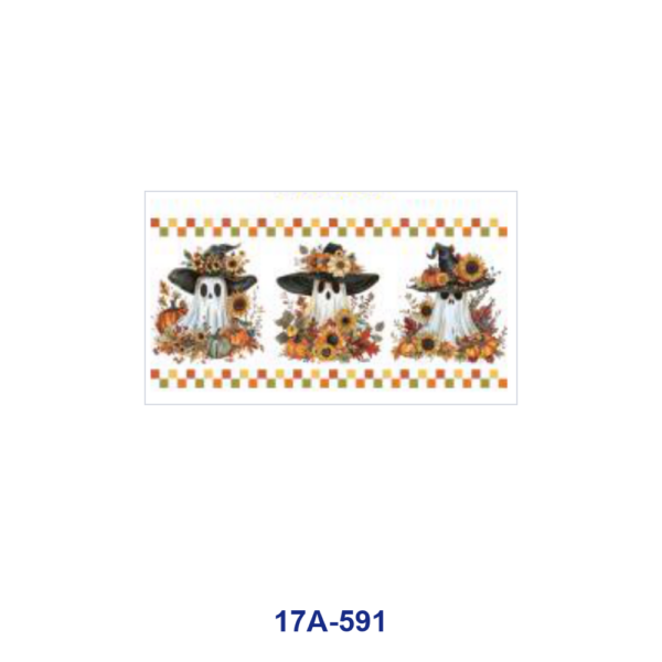 oly-8cb77cfc8c8f91a4ca58b5f60d9b09fc Wholesale 5pcs Fall Halloween Cute Ghost Witch Hat Sunflower Pumpkin Checker Bat Spiderweb Mixed Decor Prints 16oz Cup UV DTF Wraps